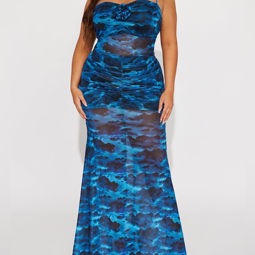 FASHION NOVA Mesh Maxi Dress